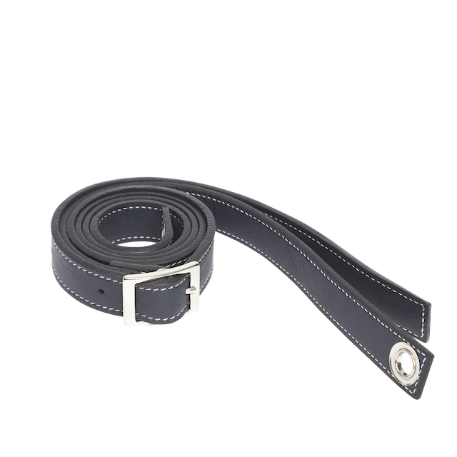 Sangle cuir marine avec oeillets